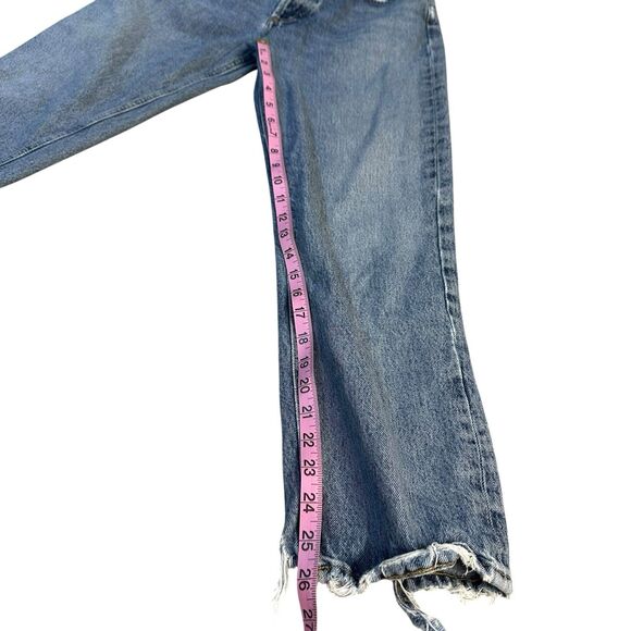 Agolde Jeans Womens Size 27 Blue Lana Straight Leg High Rise Distressed Denim - Picture 14 of 16